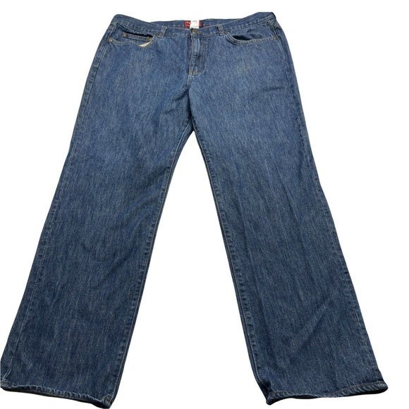 Chaps Mens 4x32 Straight Fit Denim Blue 
